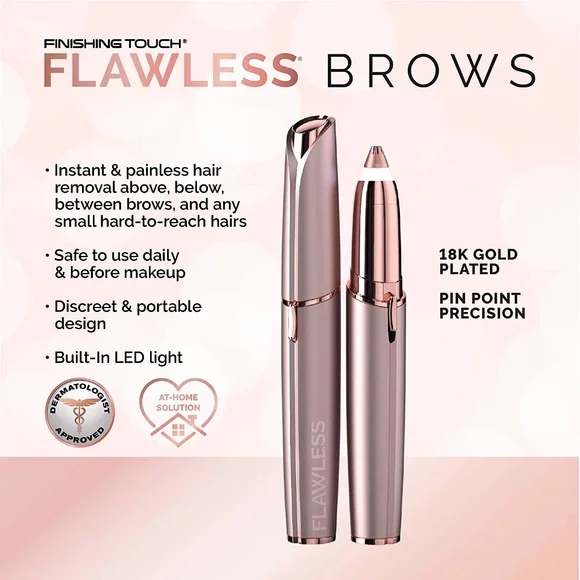 18K Gold Flawless Brow Shaper & Hair Remover NWT - Picture 3 of 8